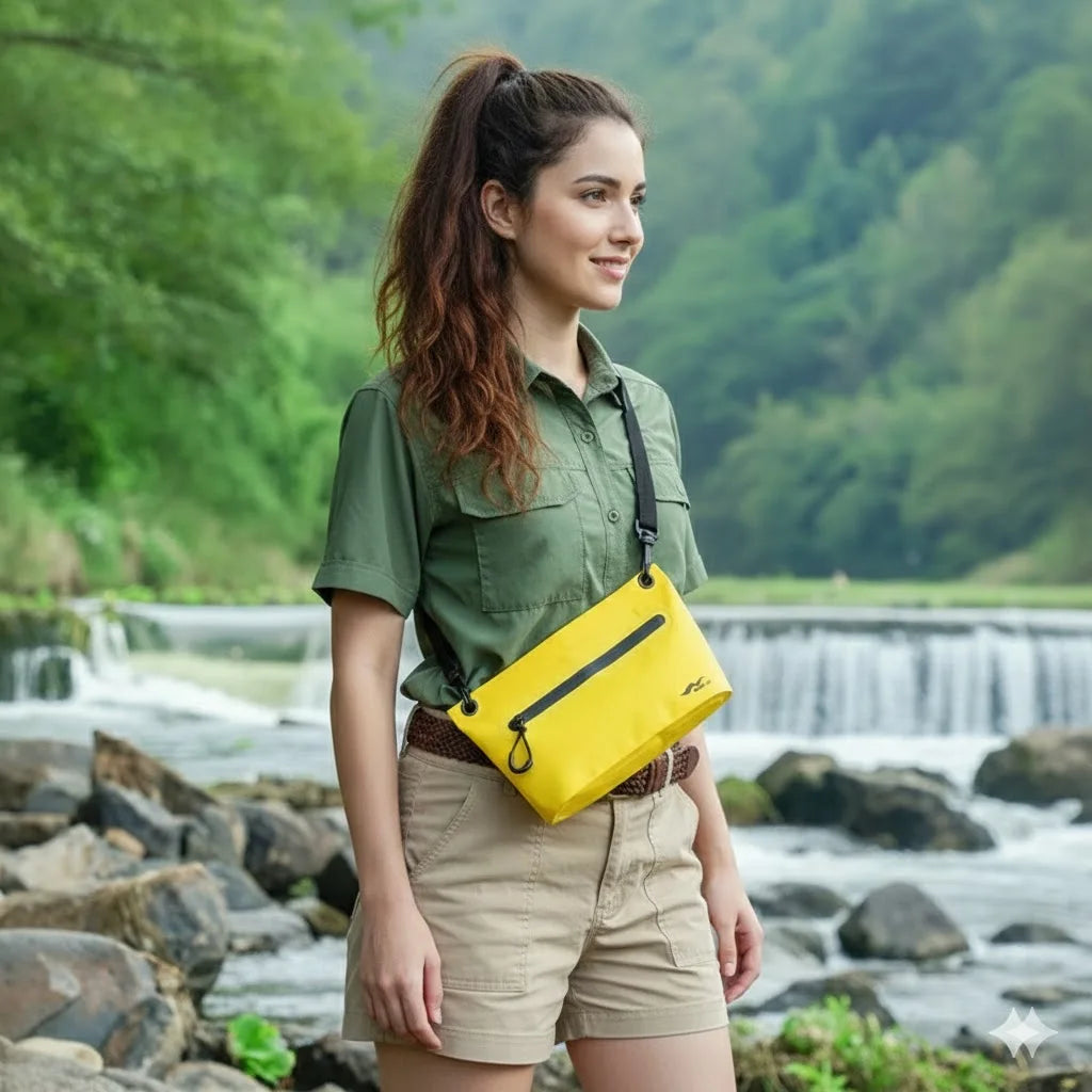 Maike Wash Dry Bag for Women PVC Waterproof Bags for Swimming Beach Phone Storage Crossbody Dry Bag Fanny Pack  2L