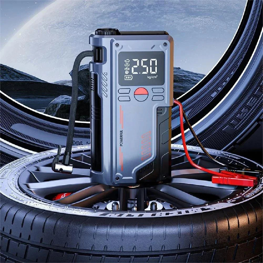 4 In 1 Car Jump Starter With 150PSI Air Compressor 8000mAh Portable Booster Charger 1000A Powerful Car Battery Starting Device