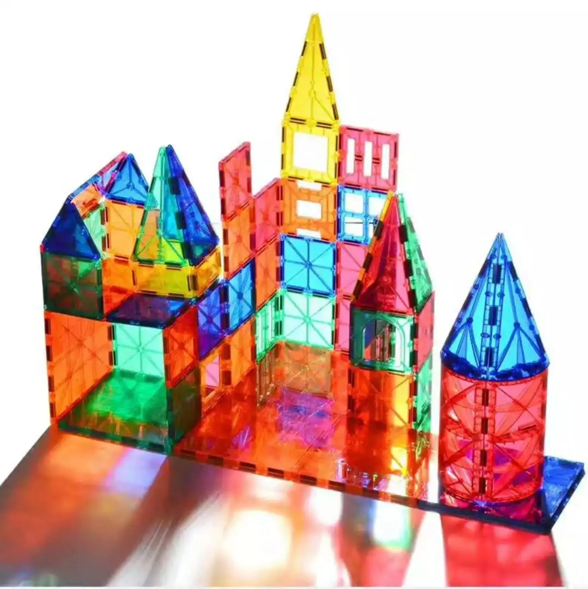 80 Stück Magnetische building blocks, Magnetische baukhötze und Konstruktionsspielzeug für Kinder, Pädagogisches Lernspielzeug