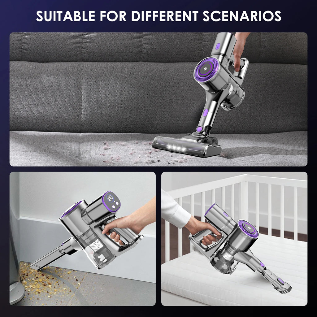 Fixtfixer X7 Battery vacuum cleaner vacuum cleaner 60kPa/55Min Cordless vacuum cleaner Brushless Motor Anti-Tangle Brush Ideal for Carpets