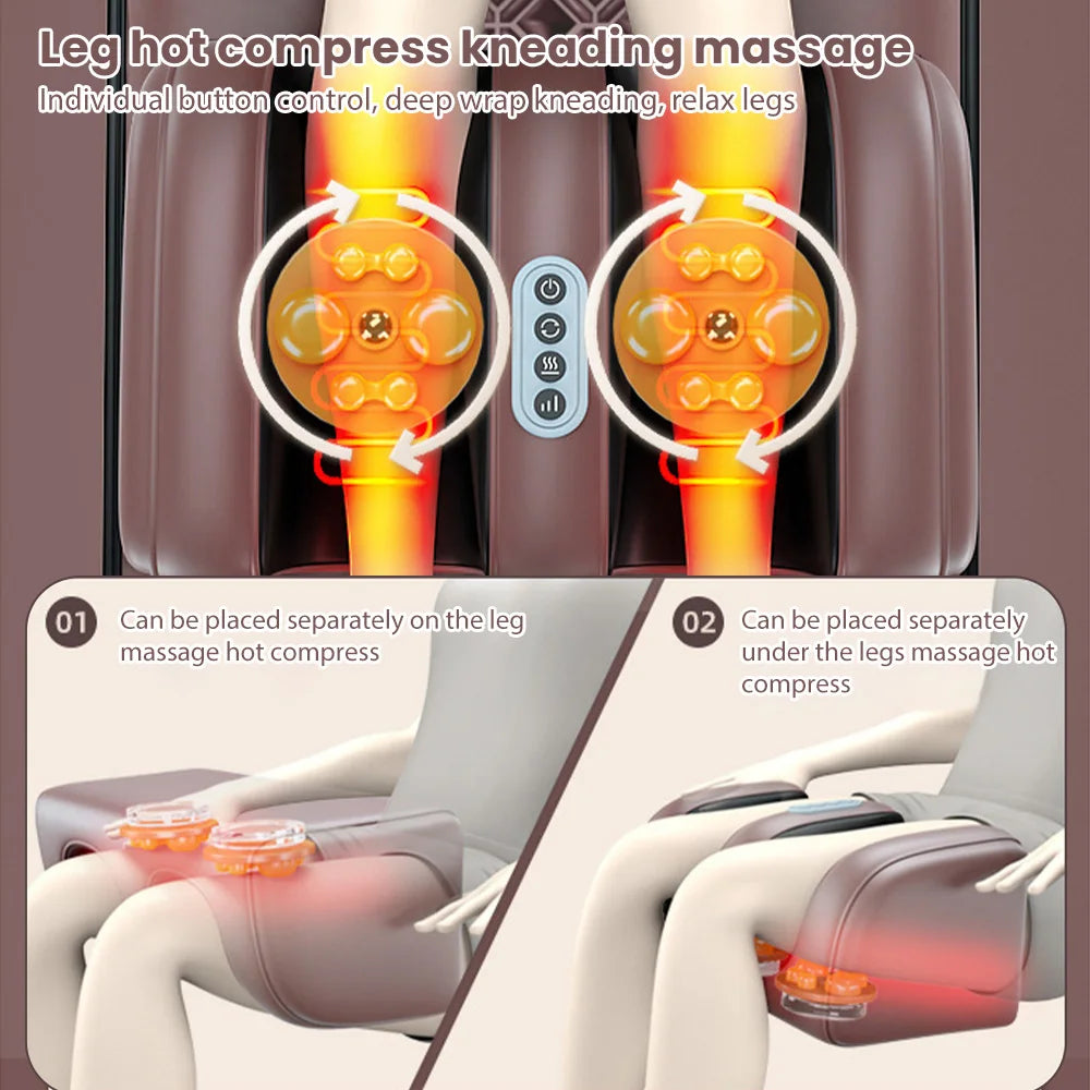 Full Body Electric Massage Mat 10 Motors with Heat, 3-Level 5 Modes.
