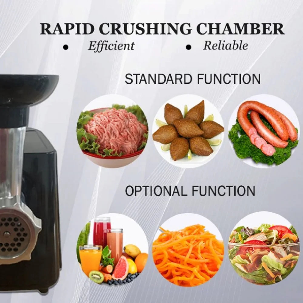 1000W Electric Meat Mill High Performance Meat shredder Sausage Filling Machine 220V stainless steel Food shredder Stand Mixer