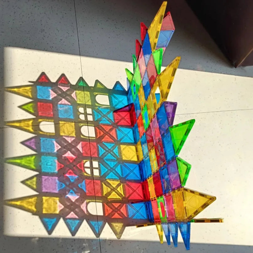 80 Stück Magnetische building blocks, Magnetische baukhötze und Konstruktionsspielzeug für Kinder, Pädagogisches Lernspielzeug