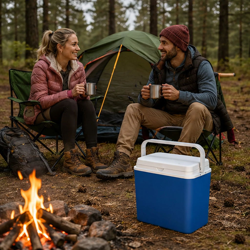 Camping or Beach Refrigerator 10, 18, 24 and 30 Liters Coolbox Original Refrigerates and Keeps Drinks and Food for up to 6 to 9 Hours Portable Thermal Box for Soft Drinks, Beer or Water