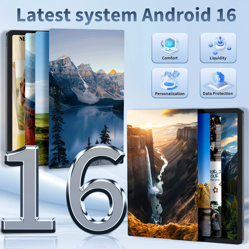 COLORROOM Android 16 Tablet 10.1" IPS, (6GB+20GB) RAM, 128GB ROM,