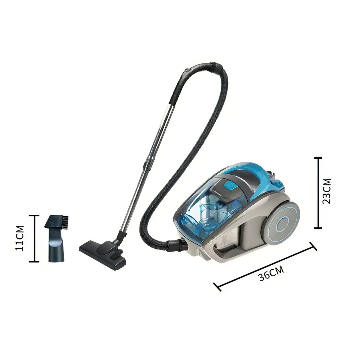 2800W Bagless Canister Vacuum Cleaner Multi-Cyclonic Filtration 15kpa