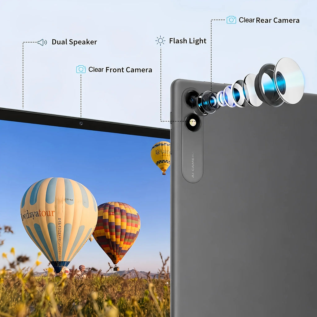 COLORROOM Android 16 Tablet 10.1" IPS, (6GB+20GB) RAM, 128GB ROM,