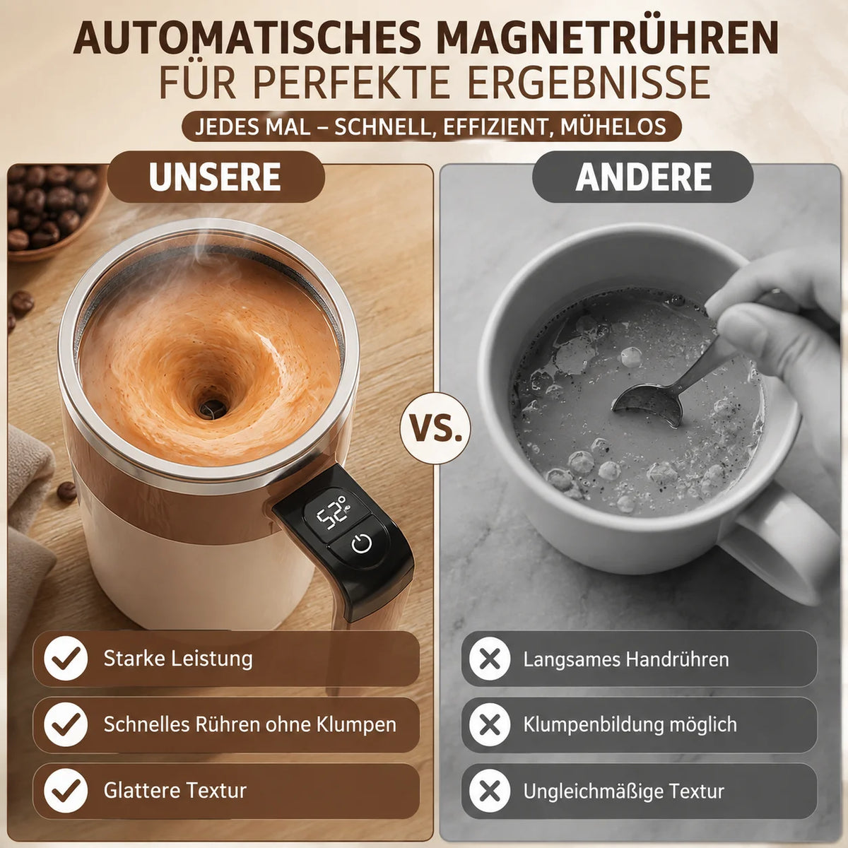 Rechargeable Battery Magnetic Automatic Protein Coffee Milk Mixer Stirring Cup