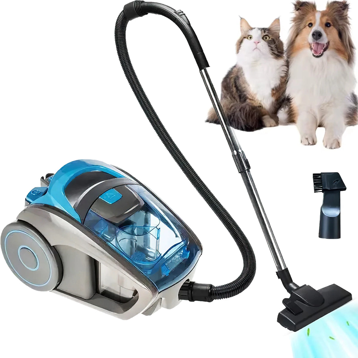 2800W Bagless Canister Vacuum Cleaner Multi-Cyclonic Filtration 15kpa
