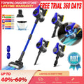 Battery Bagless Vacuum Cleaner 1000W 7000Pa 45Min Cordless Vacuum Cleaner with Light, Anti-Tangle Brush, Super Quiet Self-Standing Battery Vacuum for Pet Hair Carpets Hard Floors