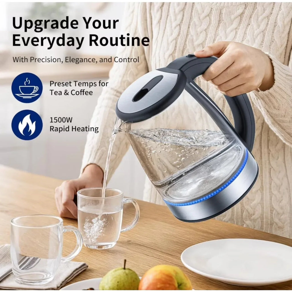 2L Glass Electric Kettle, 220W Fast Boil