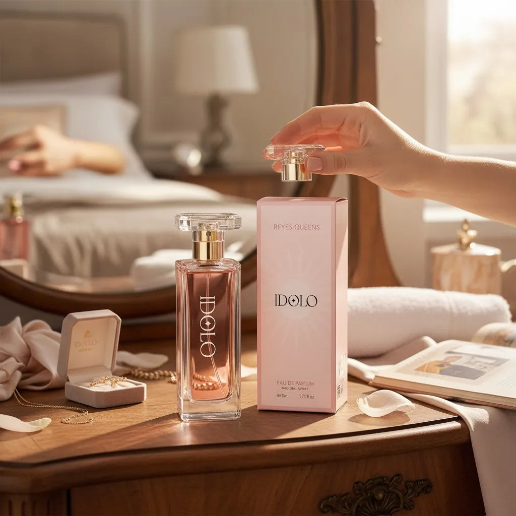 Reyes Queens- Idolo Eau De Parfum 50ml. Feminine Perfume with a Powdery Floral Scent