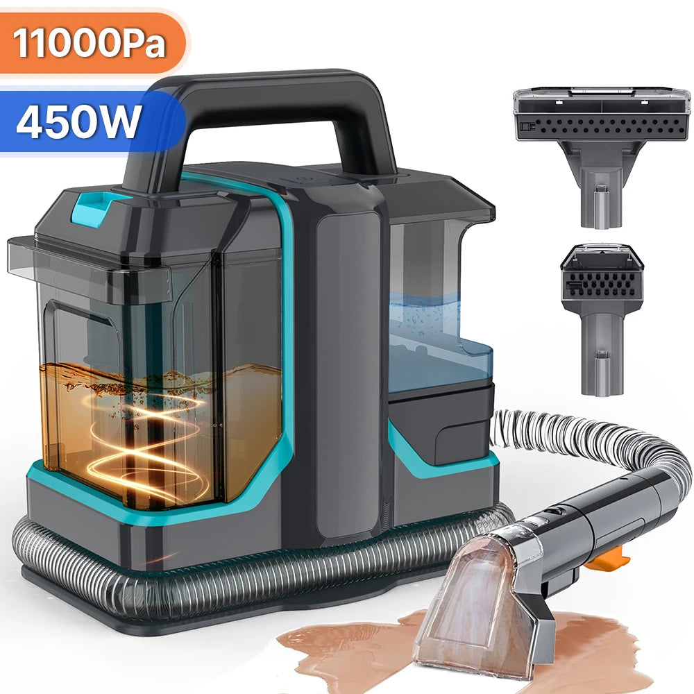 Spot Cleaner 750W 11/15KPa Handheld Carpet Cleaner for Sofa Curtain Spray Suction