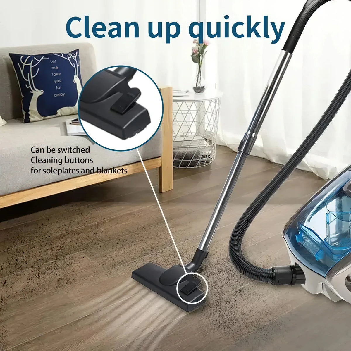 2800W Bagless Canister Vacuum Cleaner Multi-Cyclonic Filtration 15kpa