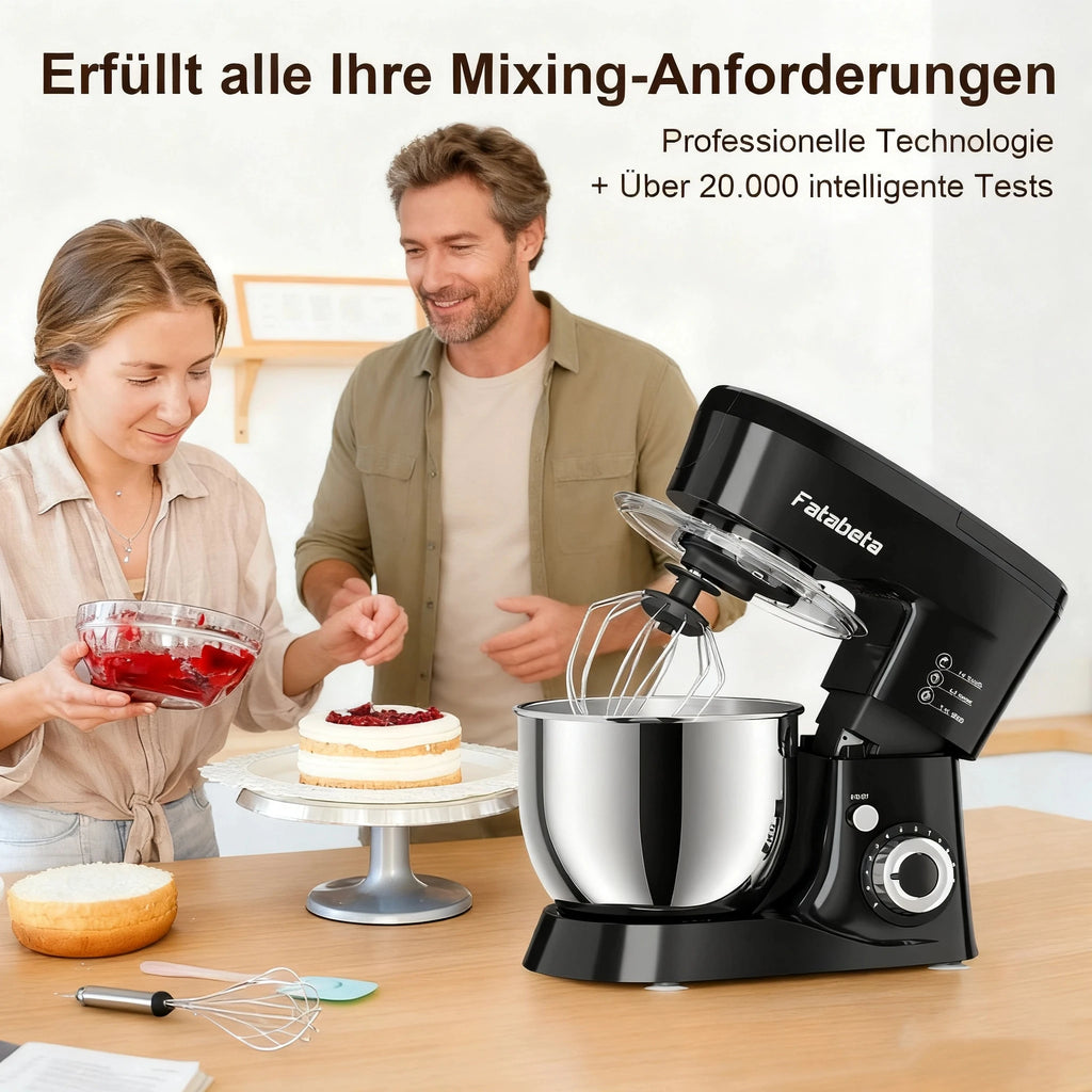 5.5L Electric Stand Mixer, 1000W, 11 Speeds, 3-in-1(Whipping, Kneading & Mixing), Non-Slip Feet, Safety Lock, for Baking/Gift