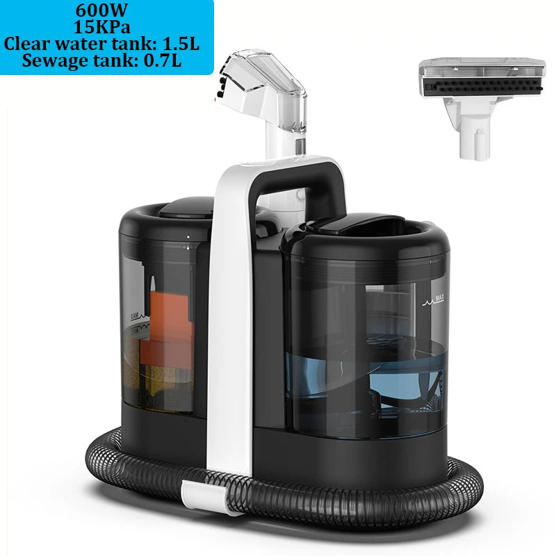 750W 15KPa Carpet Cleaner Portable Handheld Spot Cleaner Spray Suction Integrated Clean Machine for Car Sofa Carpet Pet Hair