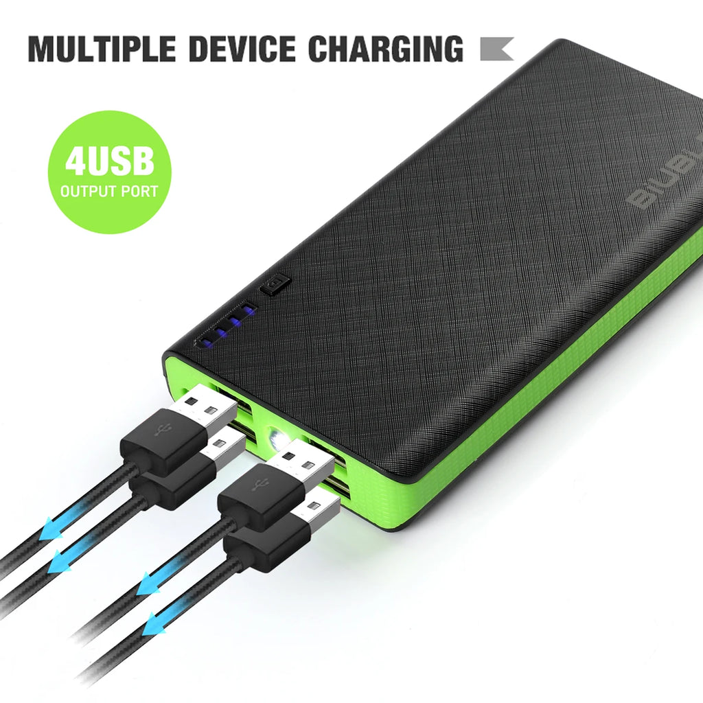 Power Bank Fast Charging 100% 20000 mAh Sufficient Capacity Portable Battery Charger for iPhone Xiaomi Huawei Samsung