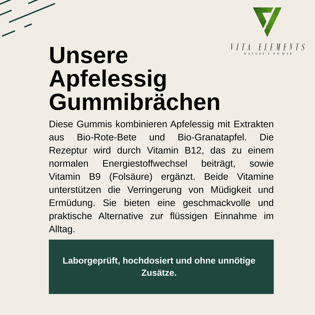 Apple Cider Vinegar Gummy Bears | Lab-tested in Germany | Dietary Supplement
