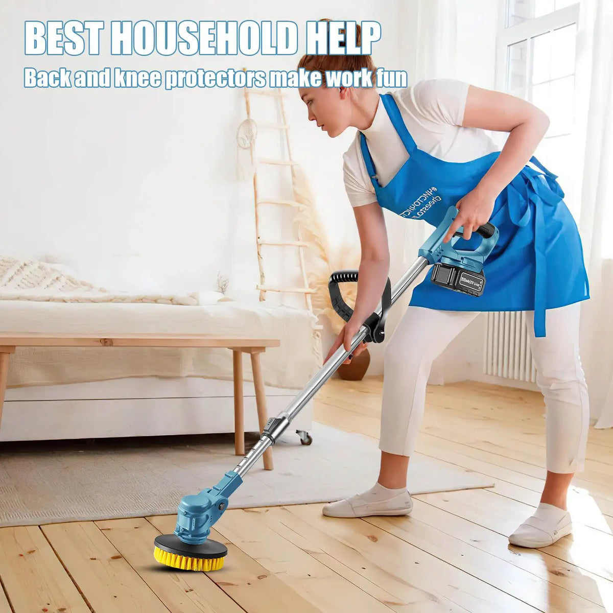 800W Floor Cleaning Machine Cordless Spin Scrubber Telescopic Electric Multipurpose
