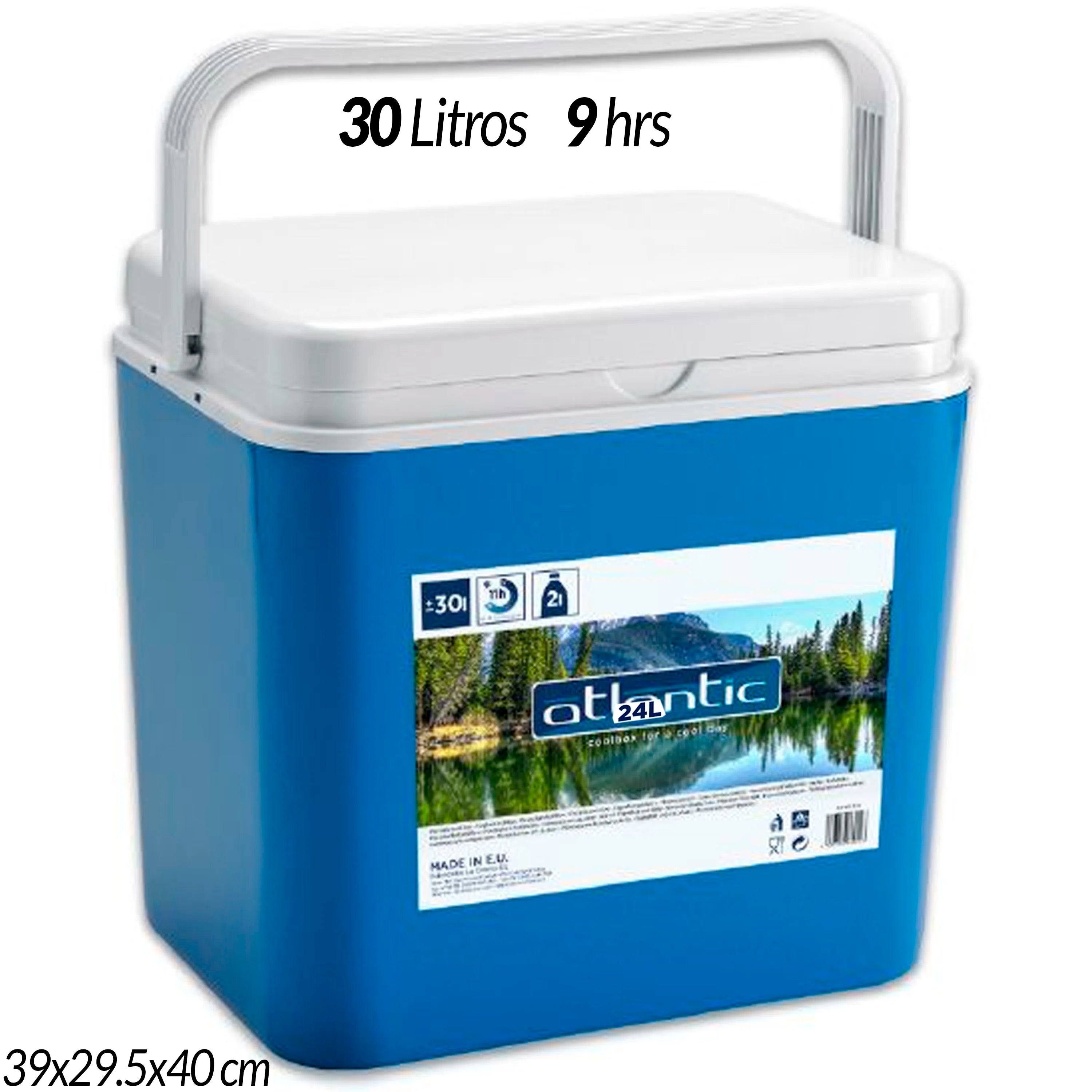 Camping or Beach Refrigerator 10, 18, 24 and 30 Liters Coolbox Original Refrigerates and Keeps Drinks and Food for up to 6 to 9 Hours Portable Thermal Box for Soft Drinks, Beer or Water