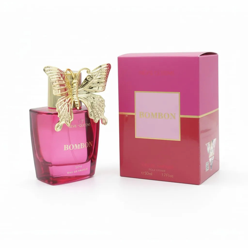 Reyes Queens - Bombon Eau De Parfum 50ml. Feminine Fragrance with Sweet, Vanilla- and Floral Notes of Intense and Enveloping Aroma.
