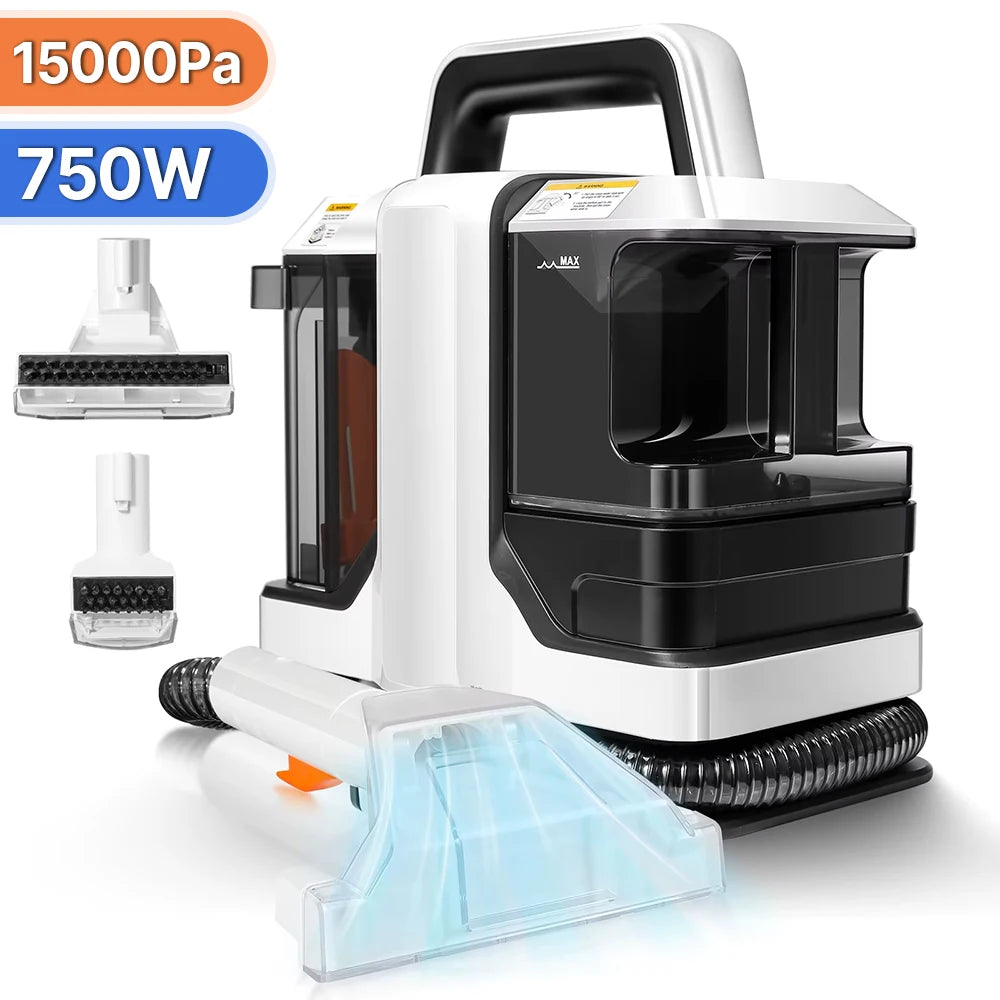 Spot Cleaner 750W 11/15KPa Handheld Carpet Cleaner for Sofa Curtain Spray Suction