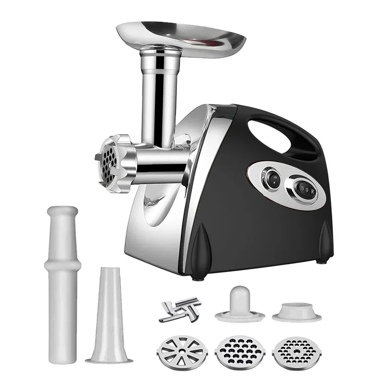 Electric meat and sausage grinder, used for chopping meat and sausages, can rotate back and forth for meat, vegetables, fruits,