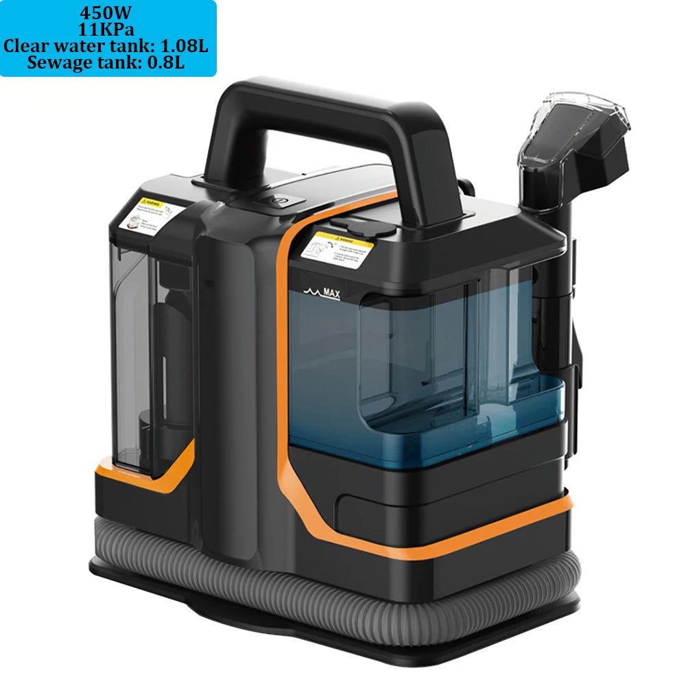 750W 15KPa Carpet Cleaner Portable Handheld Spot Cleaner Spray Suction Integrated Clean Machine for Car Sofa Carpet Pet Hair