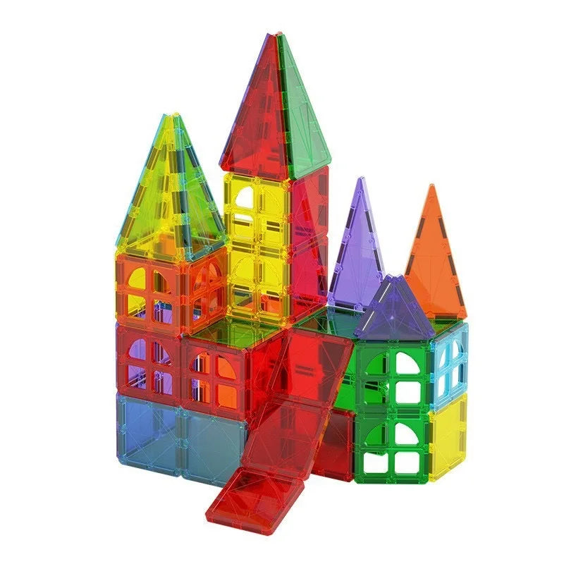 80 Stück Magnetische building blocks, Magnetische baukhötze und Konstruktionsspielzeug für Kinder, Pädagogisches Lernspielzeug
