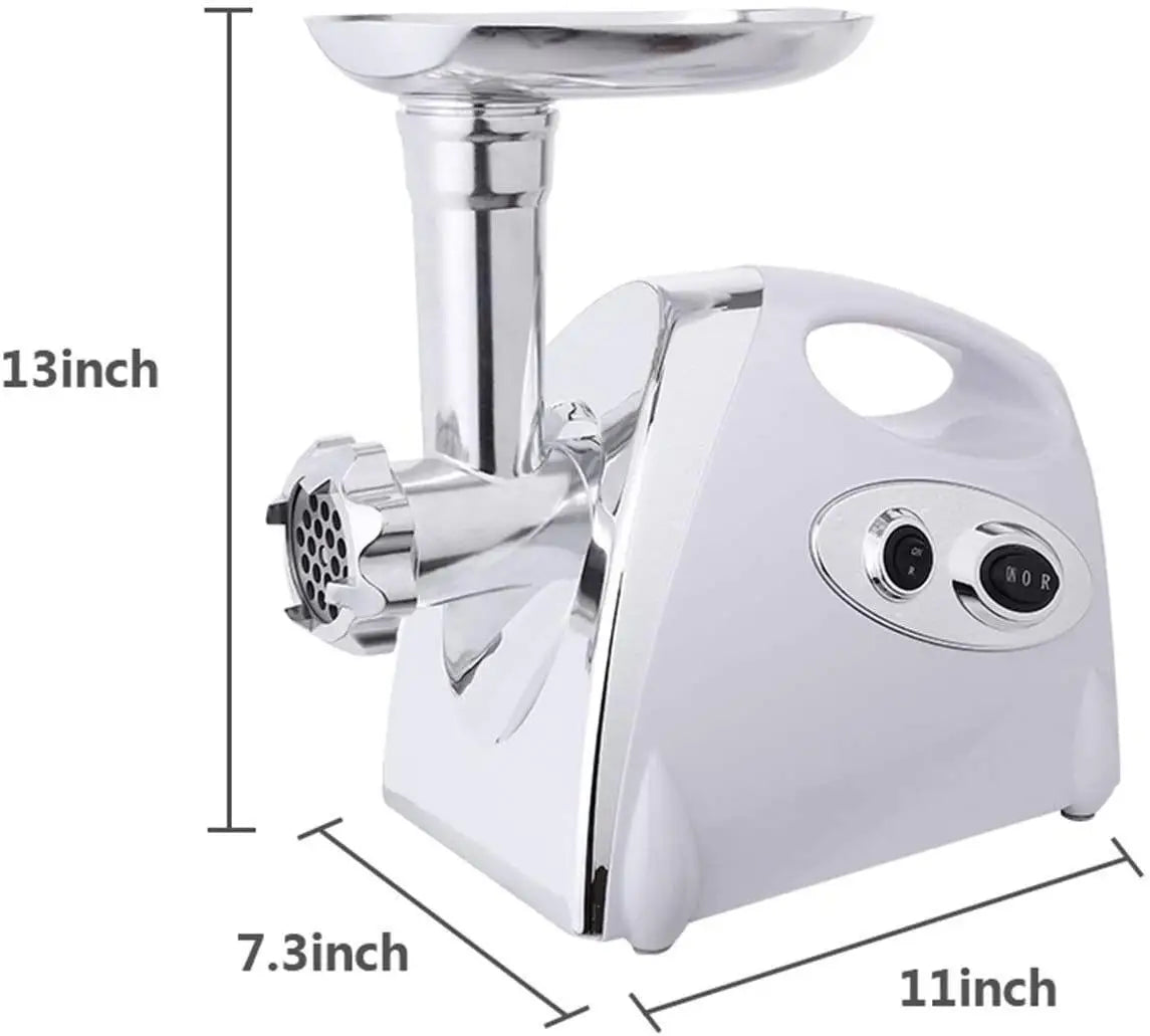 Electric meat and sausage grinder, used for chopping meat and sausages, can rotate back and forth for meat, vegetables, fruits,