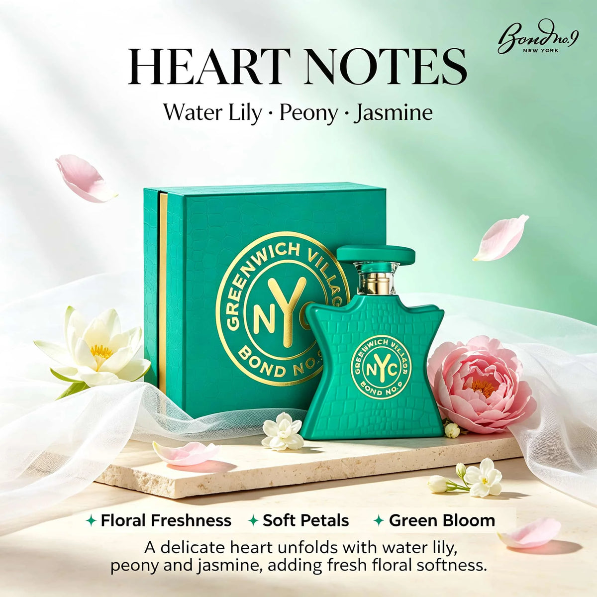 Bond No 9 Greenwich Village Fresh Flower and Fruit Gulong Perfume, 3.4 oz. 100 ml