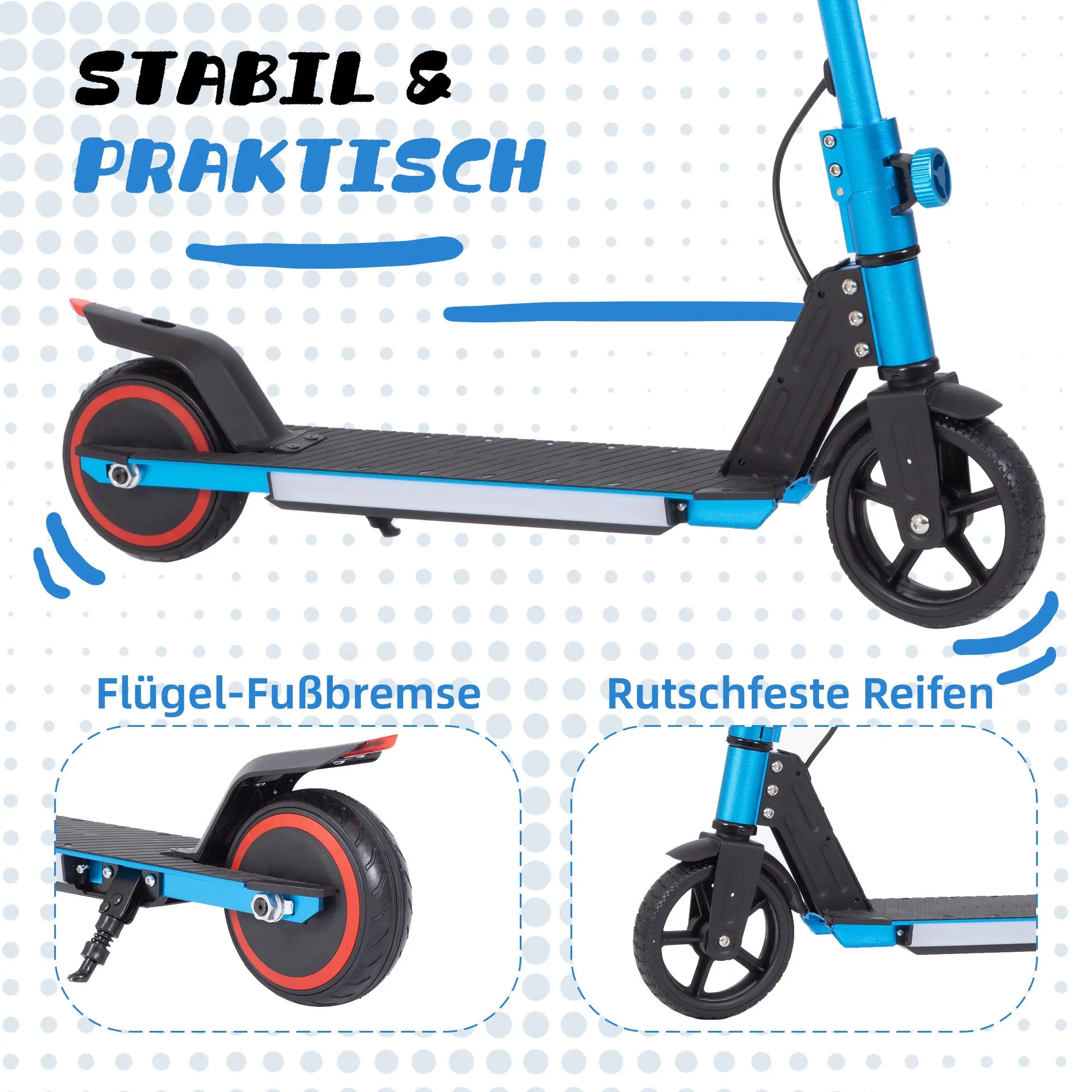 Sinaopus Children's Folding Electric Scooter 150W Motor LED Display Flashing Lights Lightweight E-Scooter 6-12 Years Safe Driving Up 12 km/h