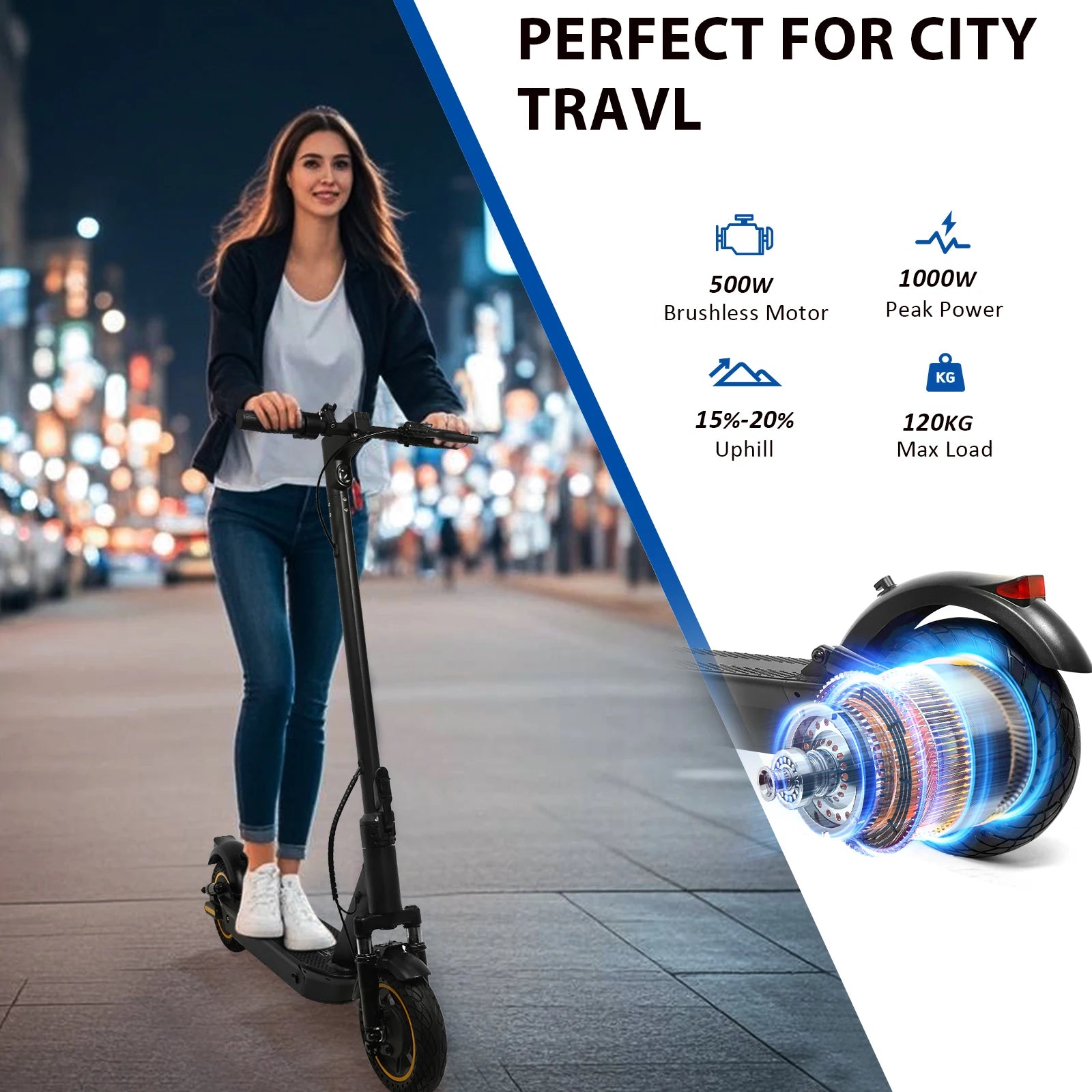 2026 Upgrate AOVOPRO TX01 Smart APP Electric Scooter 350W/500W Powerful Motor 36V25-45KM  Range Adults EScooter with Dual Brake