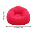 Inflatable Flocked Bean Bag Chair, Portable Air Sofa Lounge Seat for Bedroom Living Room Dorm Reading Gaming Relaxation