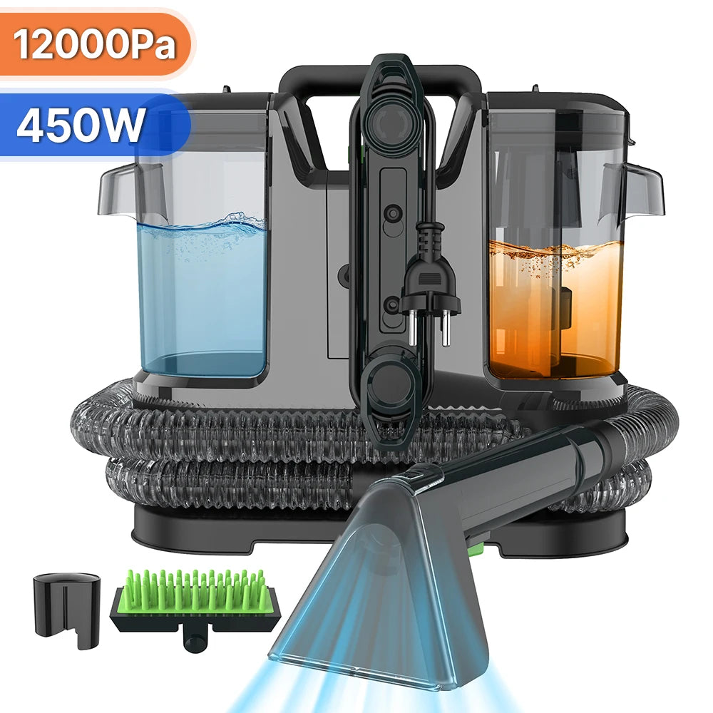 Spot Cleaner 750W 11/15KPa Handheld Carpet Cleaner for Sofa Curtain Spray Suction