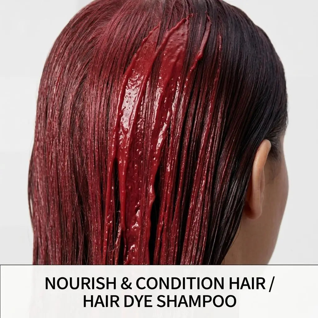 4 Color Hair Dye Shampoo Ginseng Root Extract Nourish
