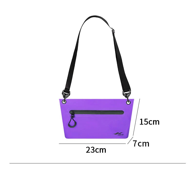 Maike Wash Dry Bag for Women PVC Waterproof Bags for Swimming Beach Phone Storage Crossbody Dry Bag Fanny Pack  2L