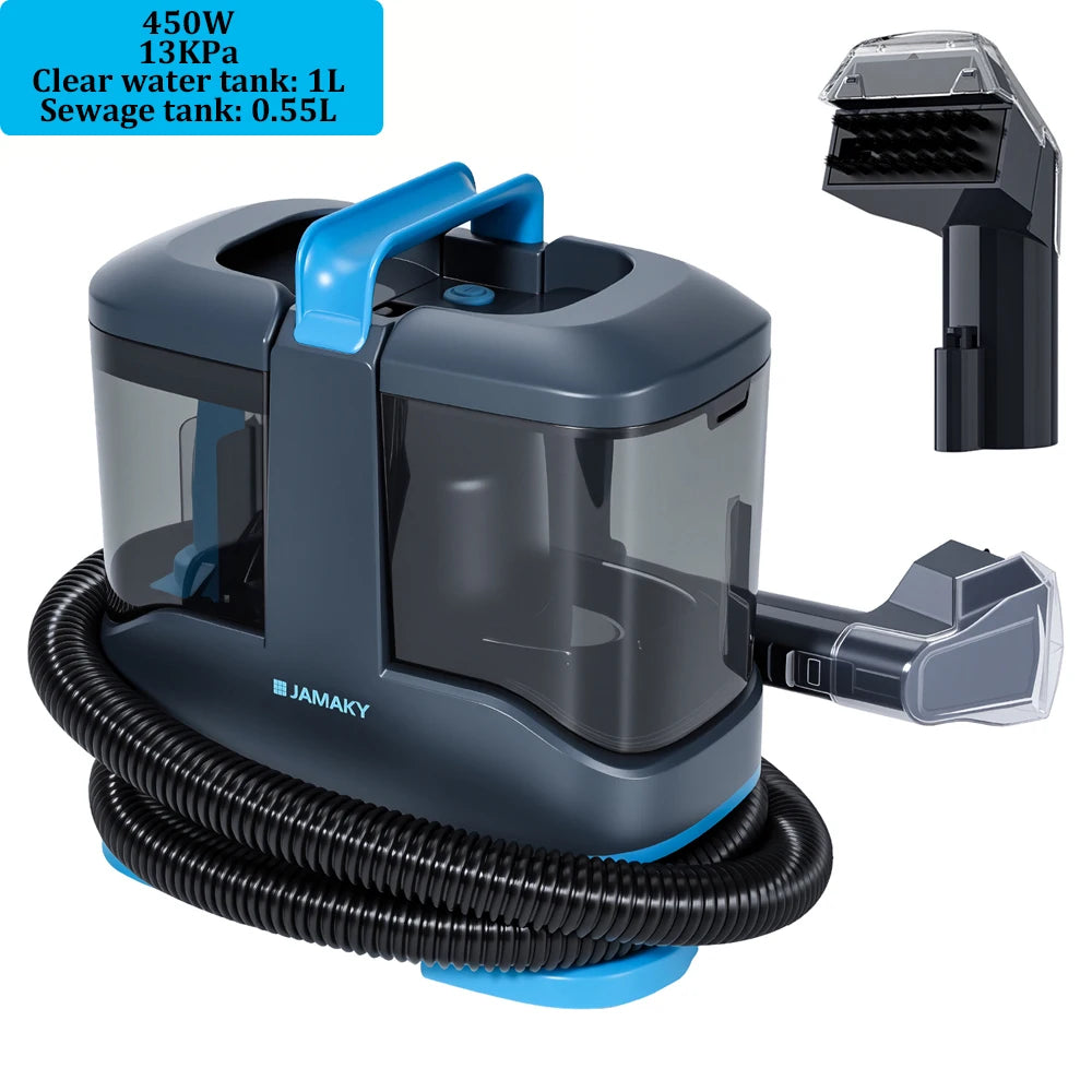 750W 15KPa Carpet Cleaner Portable Handheld Spot Cleaner Spray Suction Integrated Clean Machine for Car Sofa Carpet Pet Hair