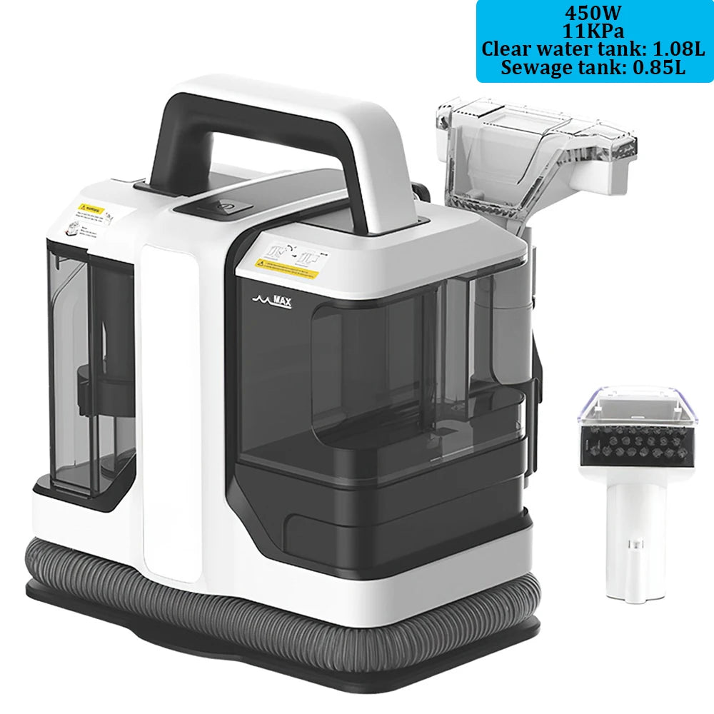 750W 15KPa Carpet Cleaner Portable Handheld Spot Cleaner Spray Suction Integrated Clean Machine for Car Sofa Carpet Pet Hair