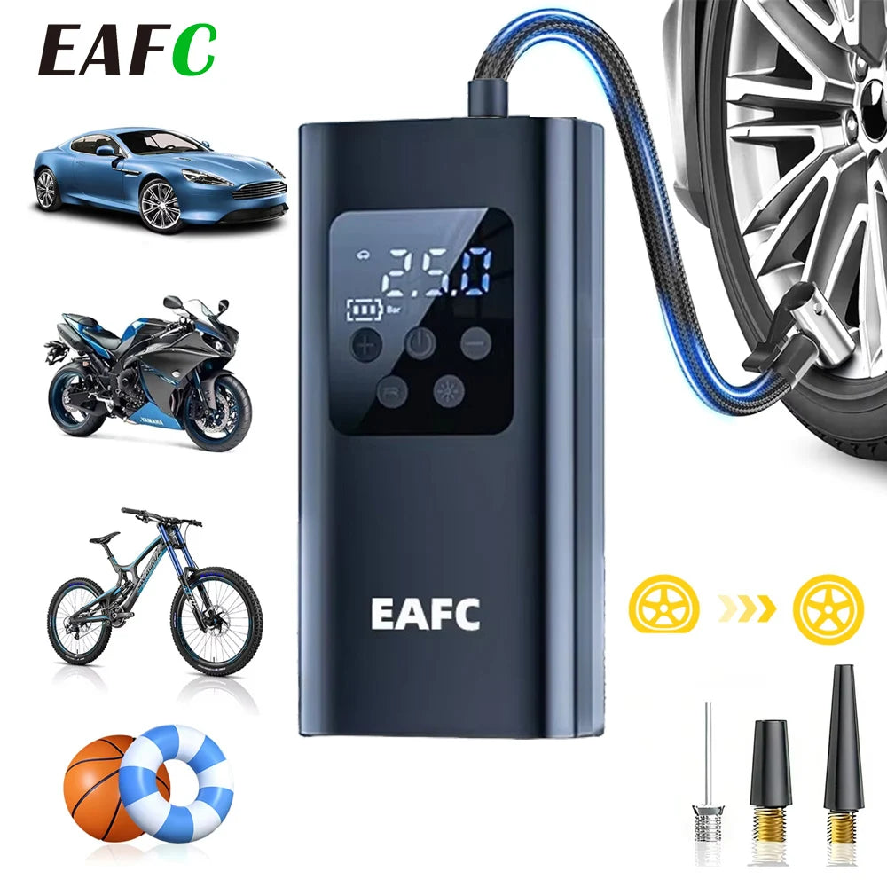 Wireless Car Air Pump 150PSI Electric Tire Inflator Portable