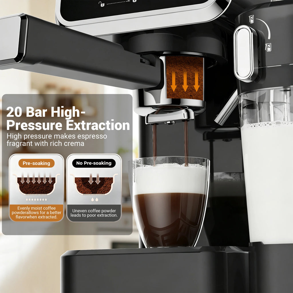 Espresso Machine with Color Touchscreen, 20 Bar