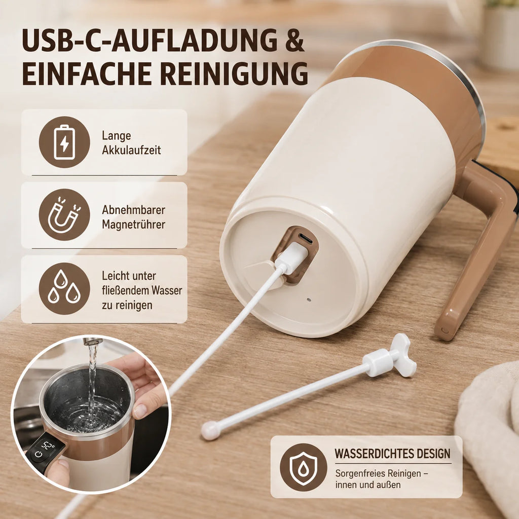 Rechargeable Battery Magnetic Automatic Protein Coffee Milk Mixer Stirring Cup