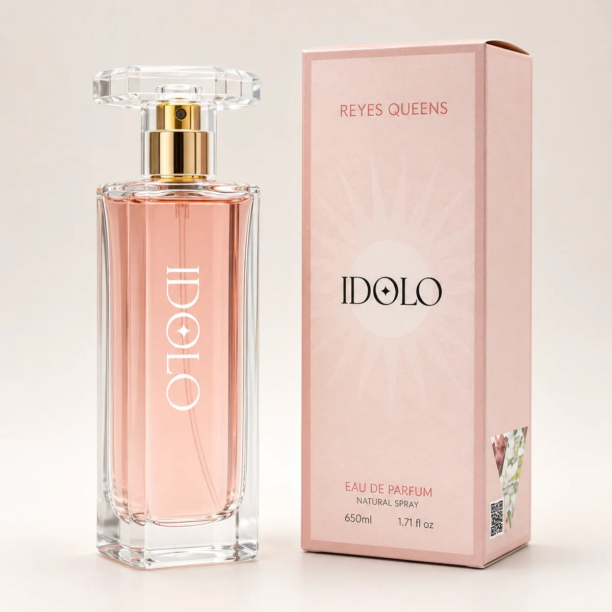 Reyes Queens- Idolo Eau De Parfum 50ml. Feminine Perfume with a Powdery Floral Scent