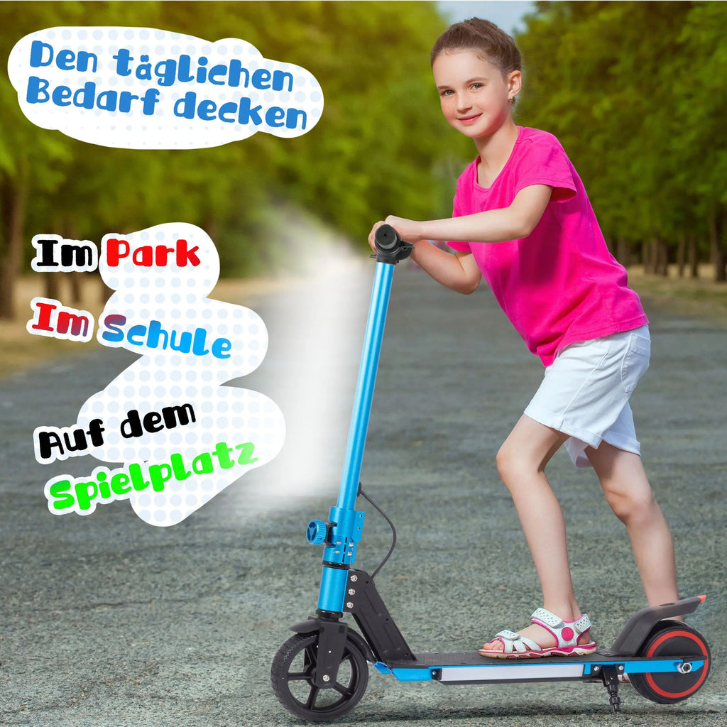 Sinaopus Children's Folding Electric Scooter 150W Motor LED Display Flashing Lights Lightweight E-Scooter 6-12 Years Safe Driving Up 12 km/h