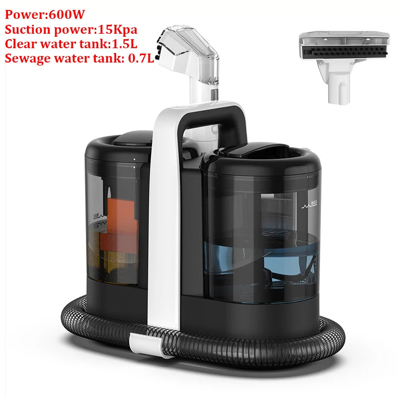 600W 15KPA Portable Carpet Cleaner Handheld Spot Cleaner Spray Suction Integrated
