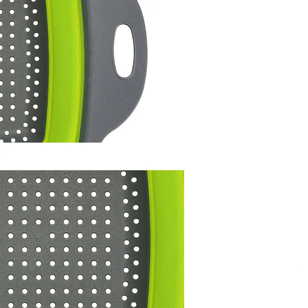 Silicone World Folding Drain Basket Fruit Vegetable Washing