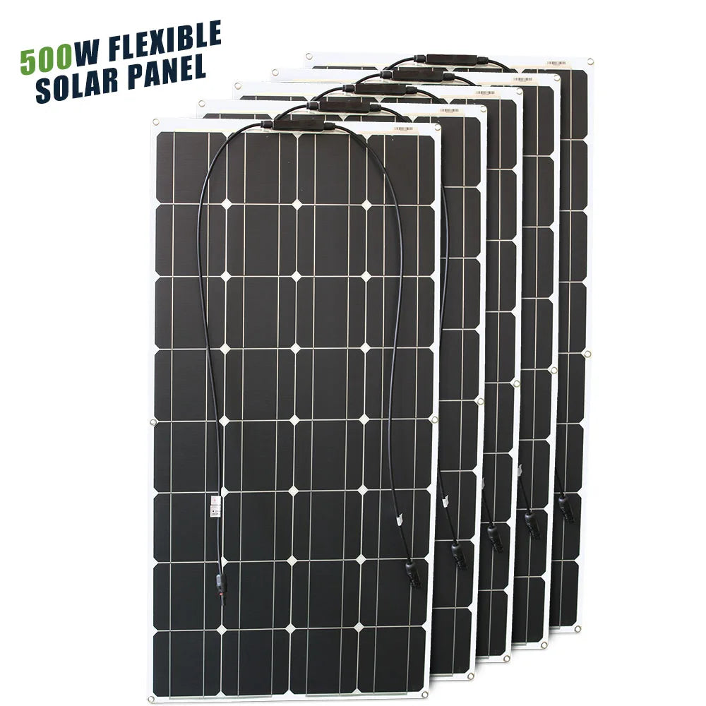 ASUNERGE 12V Flexible Solar Panel 600W 100W 200W 300W 400W 500W