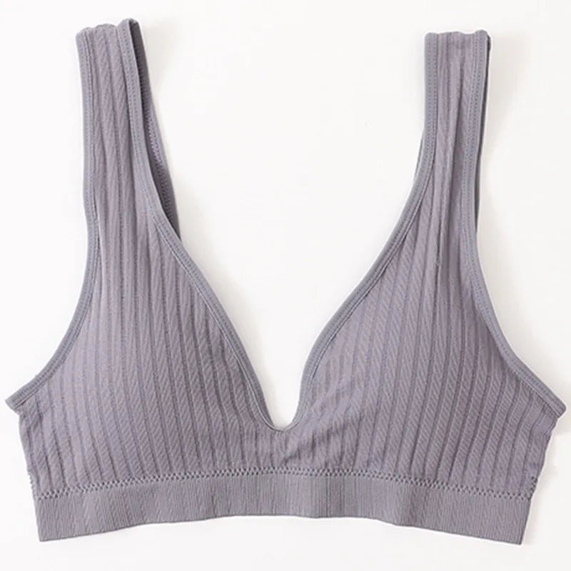 Seamless Bras For Women Sports Deep V Bra Tops Female Non-wire