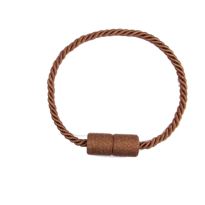 1Pc Magnetic Curtain Tieback Room Accessories Cylinder Hanging Ball Window Drape Holder Buckle Strap Rope Curtain Decoration