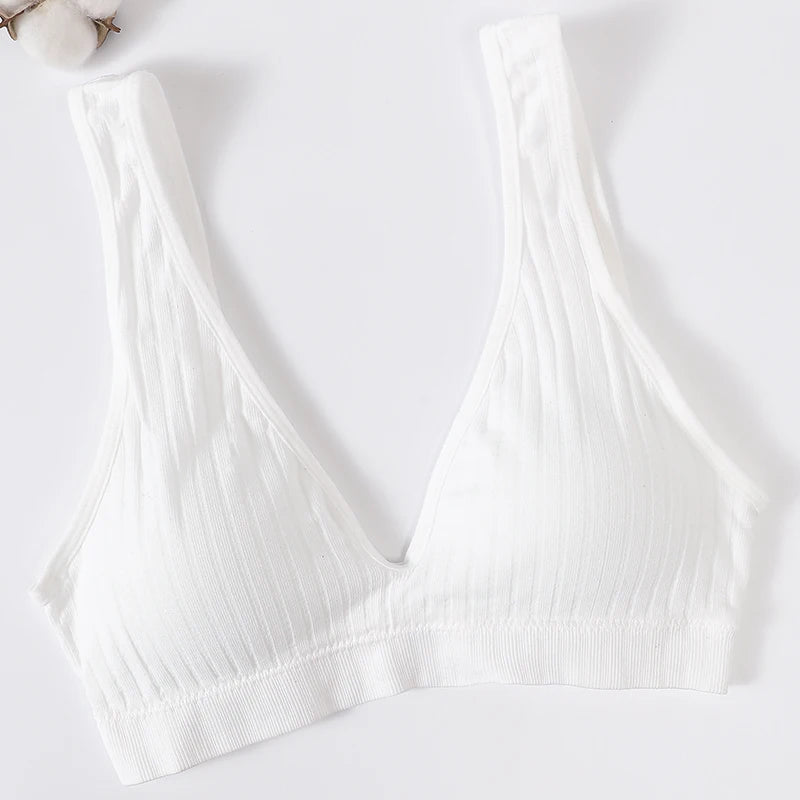 Seamless Bras For Women Sports Deep V Bra Tops Female Non-wire